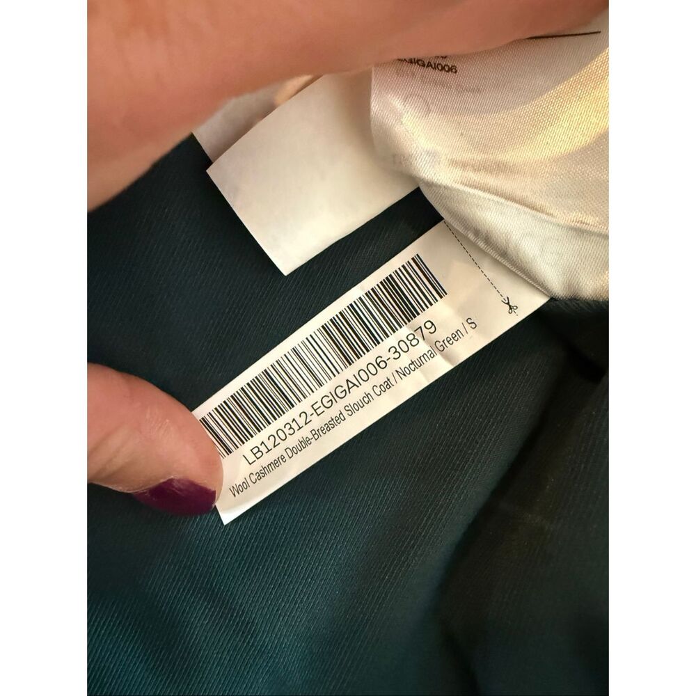 Quince NWT double breasted cashmere wool slouch coat size small green - Picture 10 of 13